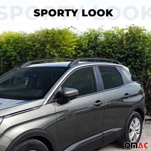 Audi A3 Roof Rails - Omac - Solid (Stick) Alu - Black - 2015-2020